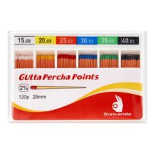 牙膠尖, .02 標準錐度, 滑動盒裝